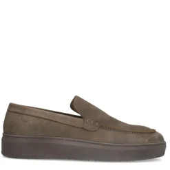 Manfield Antraciete nubuck loafers^Heren Loafers