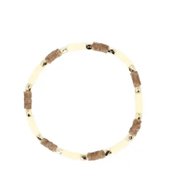 Manfield Beige & taupe kleurige kralenarmband^ Sieraden