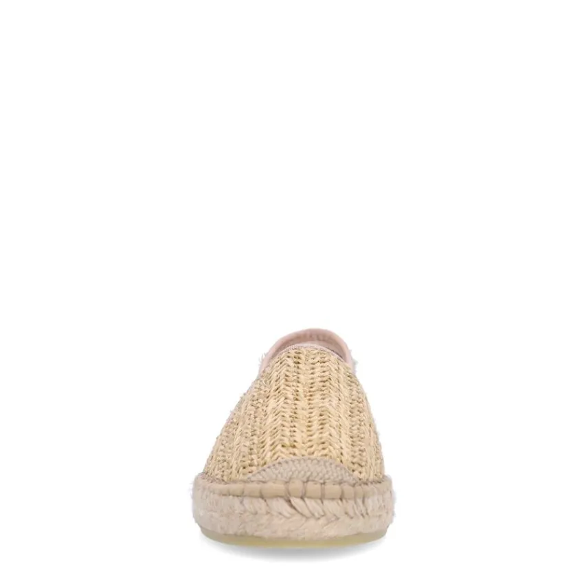 Manfield Beige gevlochten raffia espadrilles^DAMES Espadrilles