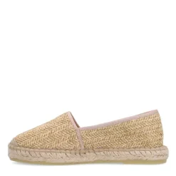 Manfield Beige gevlochten raffia espadrilles^DAMES Espadrilles