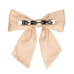 Manfield Beige haarclip met strik^ Haaraccessoires