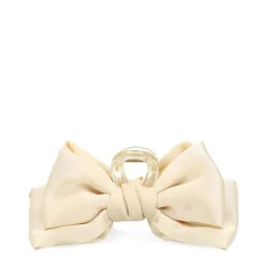 Manfield Beige haarklem met strik^ Haaraccessoires