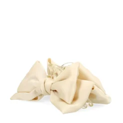 Manfield Beige haarklem met strik^ Haaraccessoires
