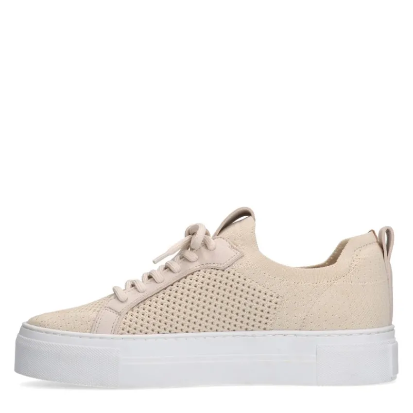 Manfield Beige knit fabric sneakers^DAMES Sneakers