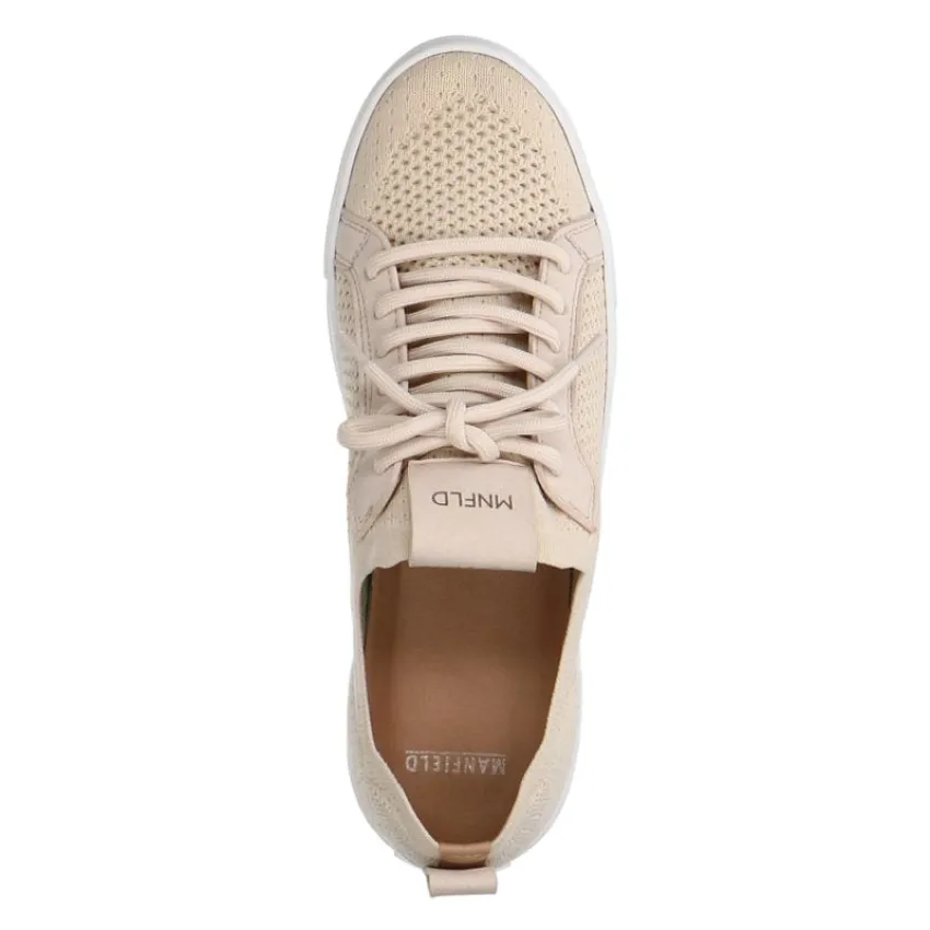 Manfield Beige knit fabric sneakers^DAMES Sneakers
