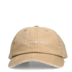 Manfield Beige La vie est belle pet^ Hoeden & Petten