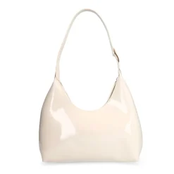 Manfield Beige lak handtas^ Handtassen