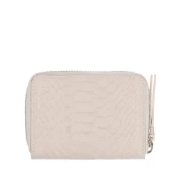 Manfield Beige leren portemonnee^ Portemonnees