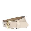 Manfield Beige leren riem^ Riemen