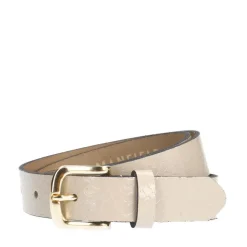 Manfield Beige leren riem^ Riemen
