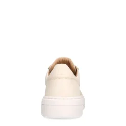 Manfield Beige leren sneakers^Heren Sneakers