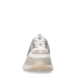 Manfield Beige leren sneakers^DAMES Sneakers