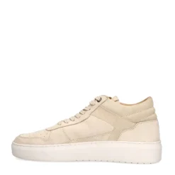 Manfield Beige nubuck sneakers^Heren Sneakers