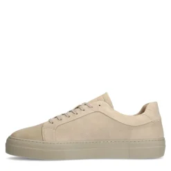 Manfield Beige nubuck sneakers^Heren Sneakers