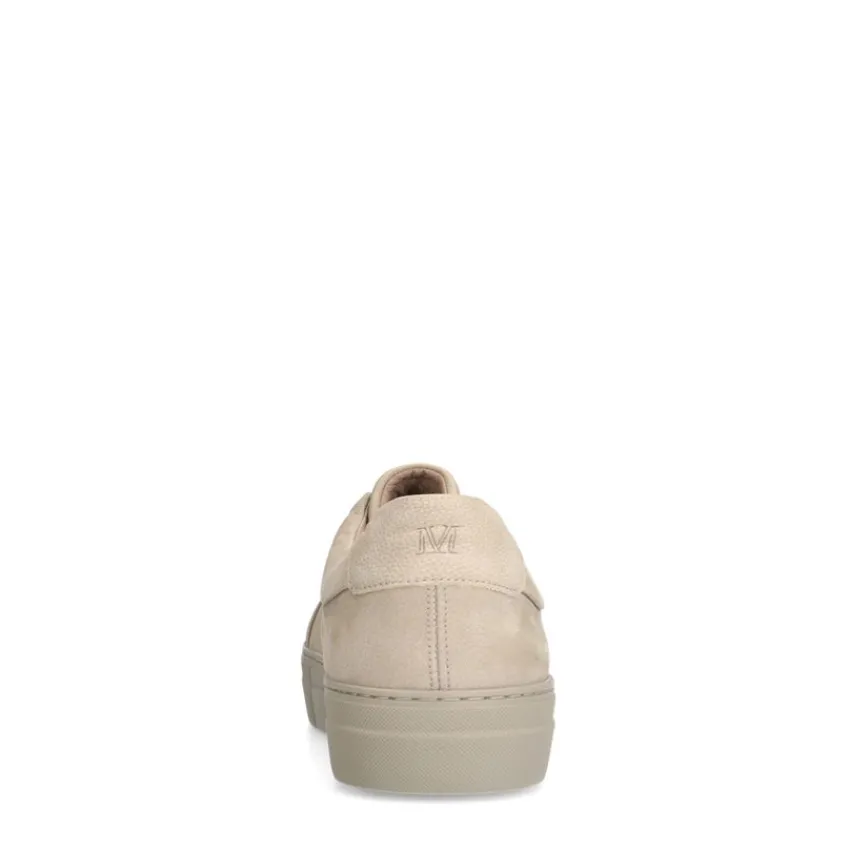 Manfield Beige nubuck sneakers^Heren Sneakers