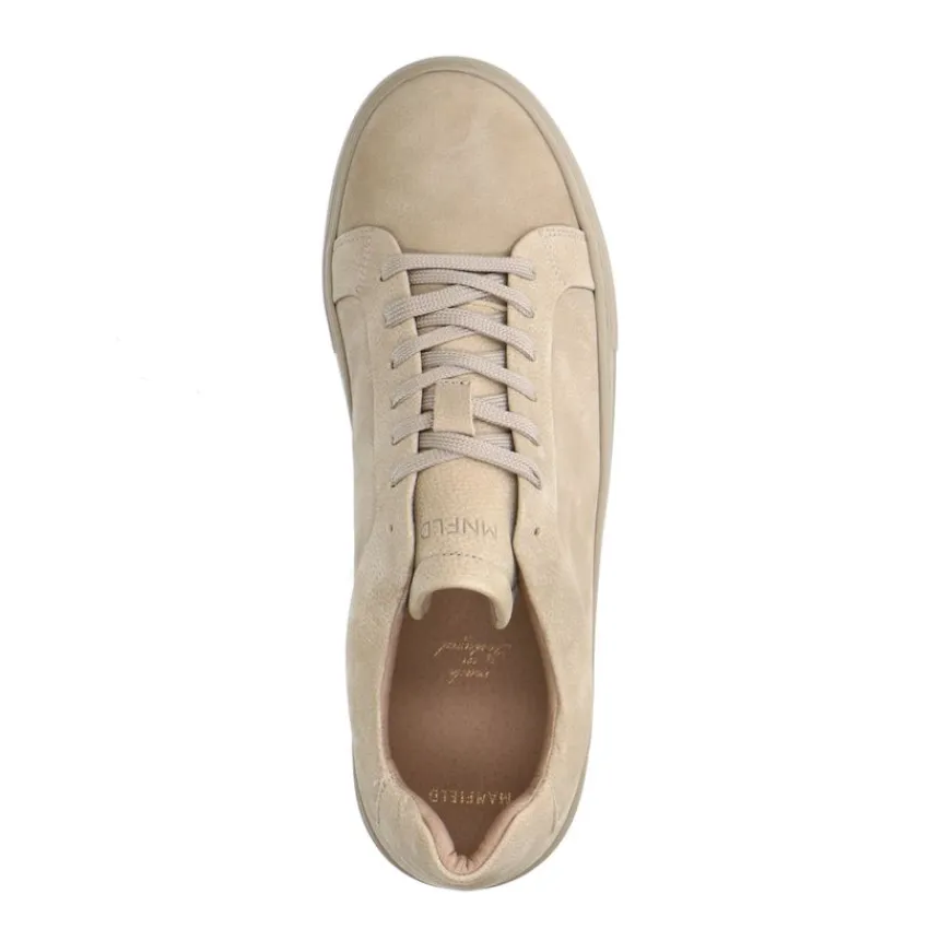 Manfield Beige nubuck sneakers^Heren Sneakers