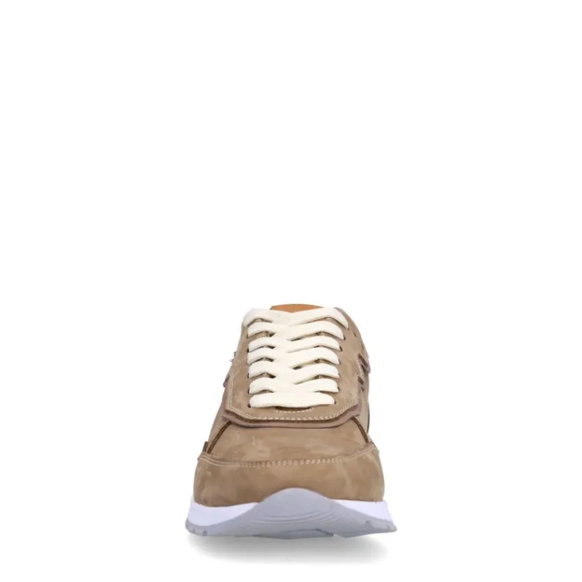 No Stress Beige nubuck sneakers^Heren Sneakers