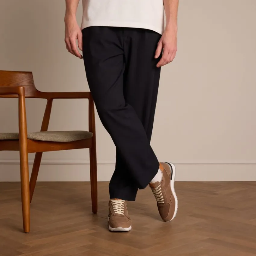 No Stress Beige nubuck sneakers^Heren Sneakers