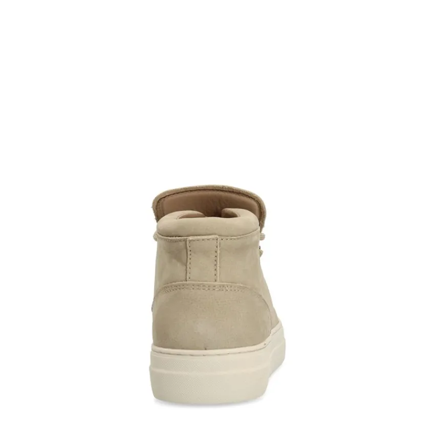 Manfield Beige nubuck sneakers^Heren Sneakers