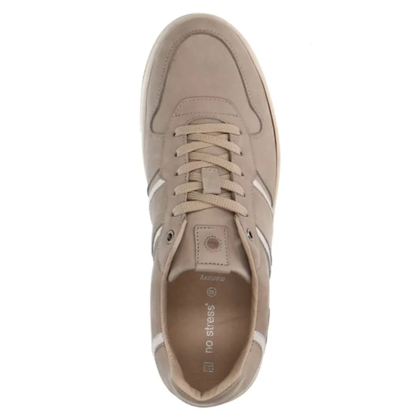 No Stress Beige nubuck sneakers^Heren Sneakers