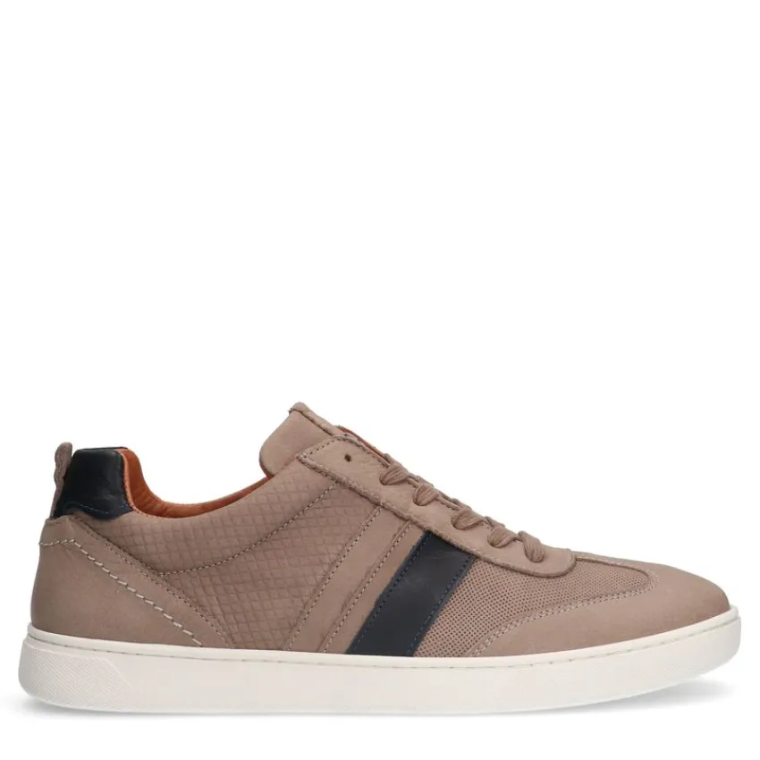 No Stress Beige nubuck sneakers^Heren Sneakers