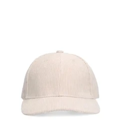 Manfield Beige ribbel pet^ Hoeden & Petten