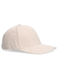 Manfield Beige ribbel pet^ Hoeden & Petten