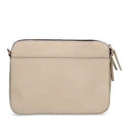 Manfield Beige schoudertas met bijpassende bagstrap^ Schoudertassen
