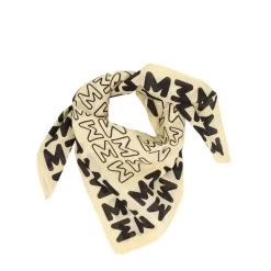 Manfield Beige sjaaltje met zwarte M details^ Sjaals