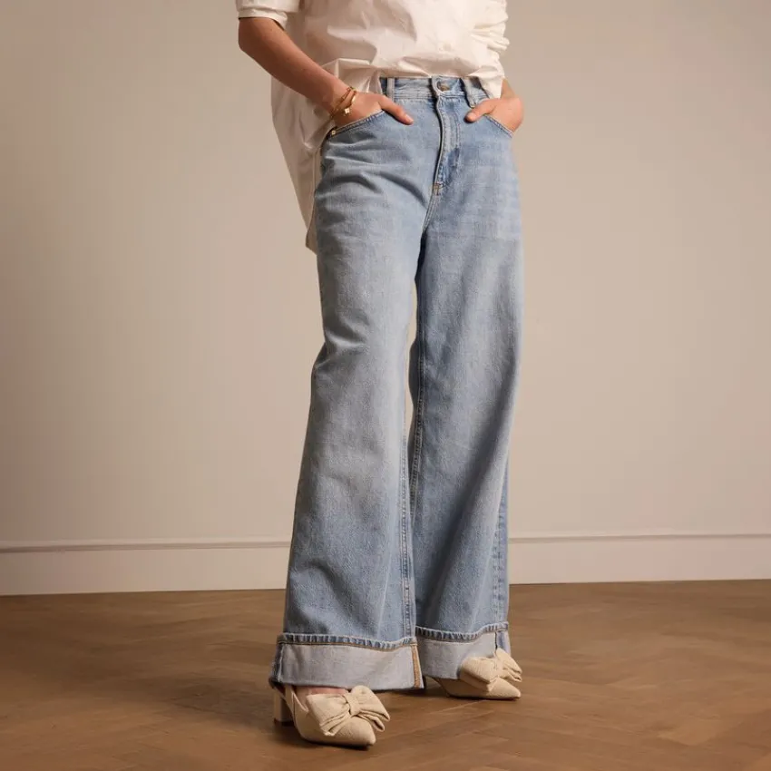 Manfield Beige slingbacks met strik^DAMES Pumps|Slingbacks