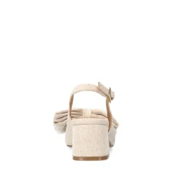 Manfield Beige slingbacks met strik^DAMES Pumps|Slingbacks