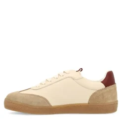 No Stress Beige sneakers met burgundy details^DAMES Sneakers