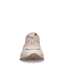 Manfield Beige sneakers met mesh en suède details^DAMES Sneakers