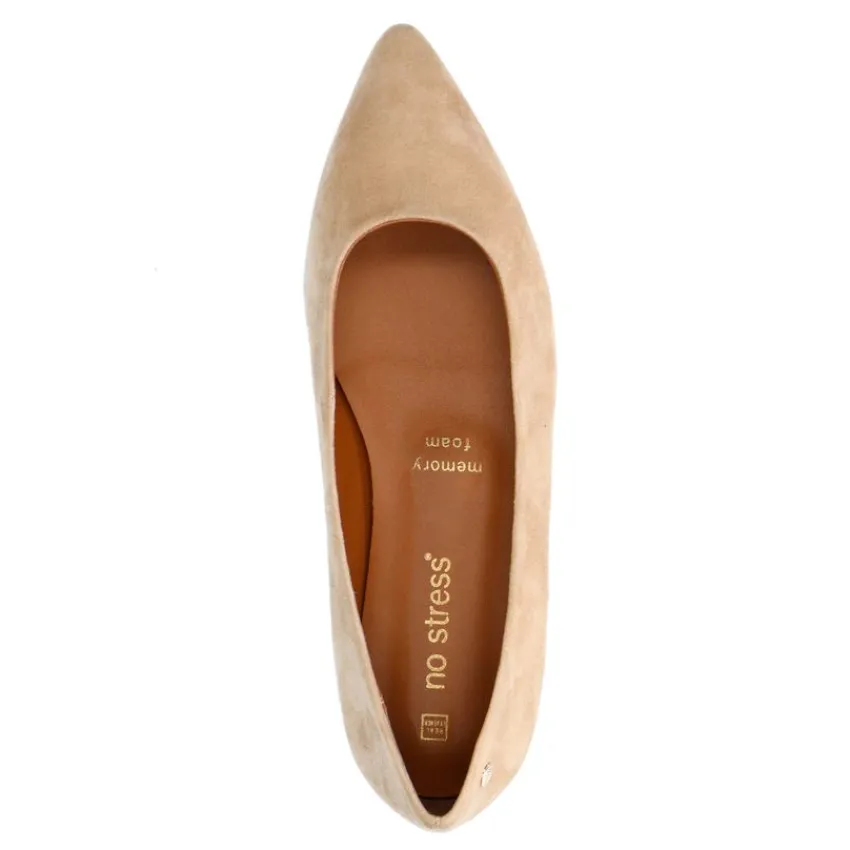 No Stress Beige suède ballerina's^DAMES Loafers