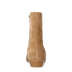 Manfield Beige suède chelsea boots^DAMES Enkellaarsjes
