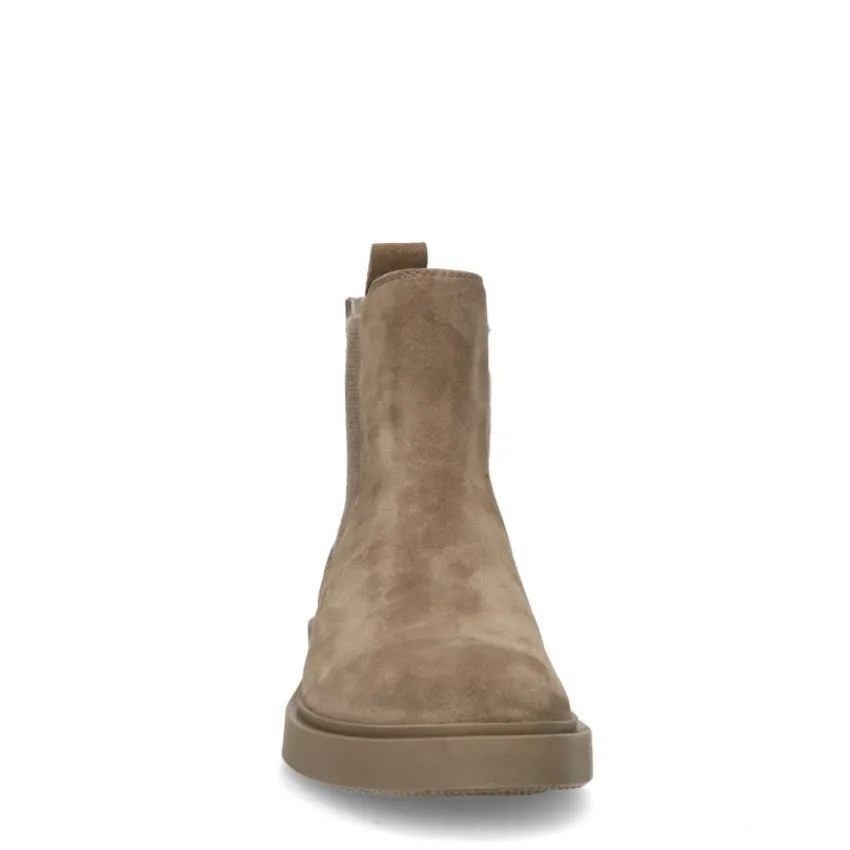 Manfield Beige suède chelsea boots^Heren Boots