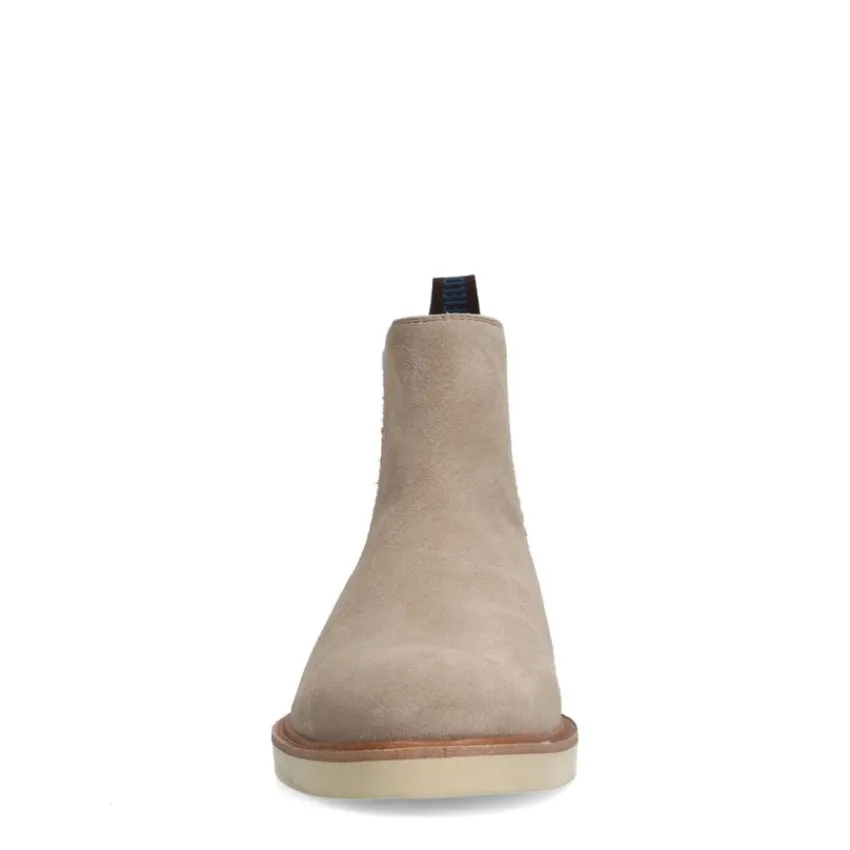 Manfield Beige suède chelsea boots^Heren Boots