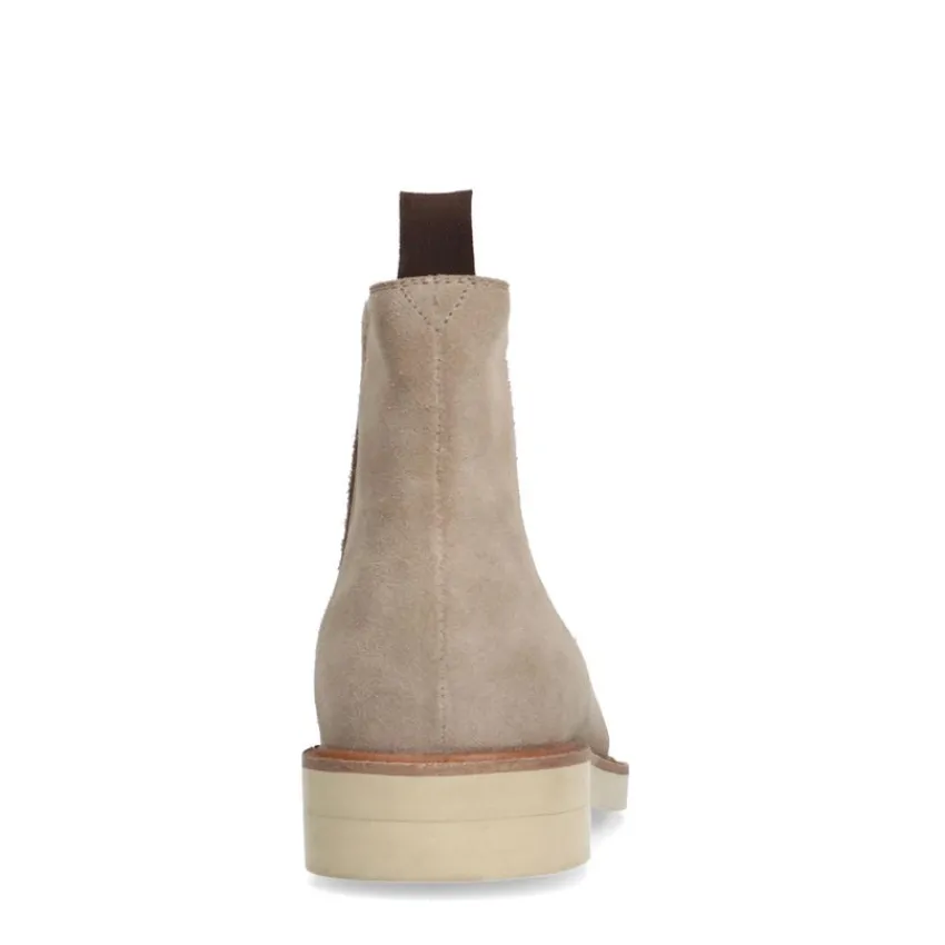 Manfield Beige suède chelsea boots^Heren Boots