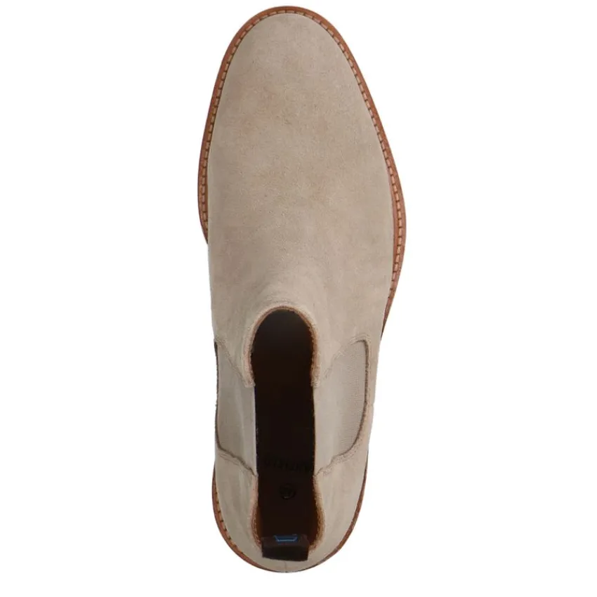 Manfield Beige suède chelsea boots^Heren Boots
