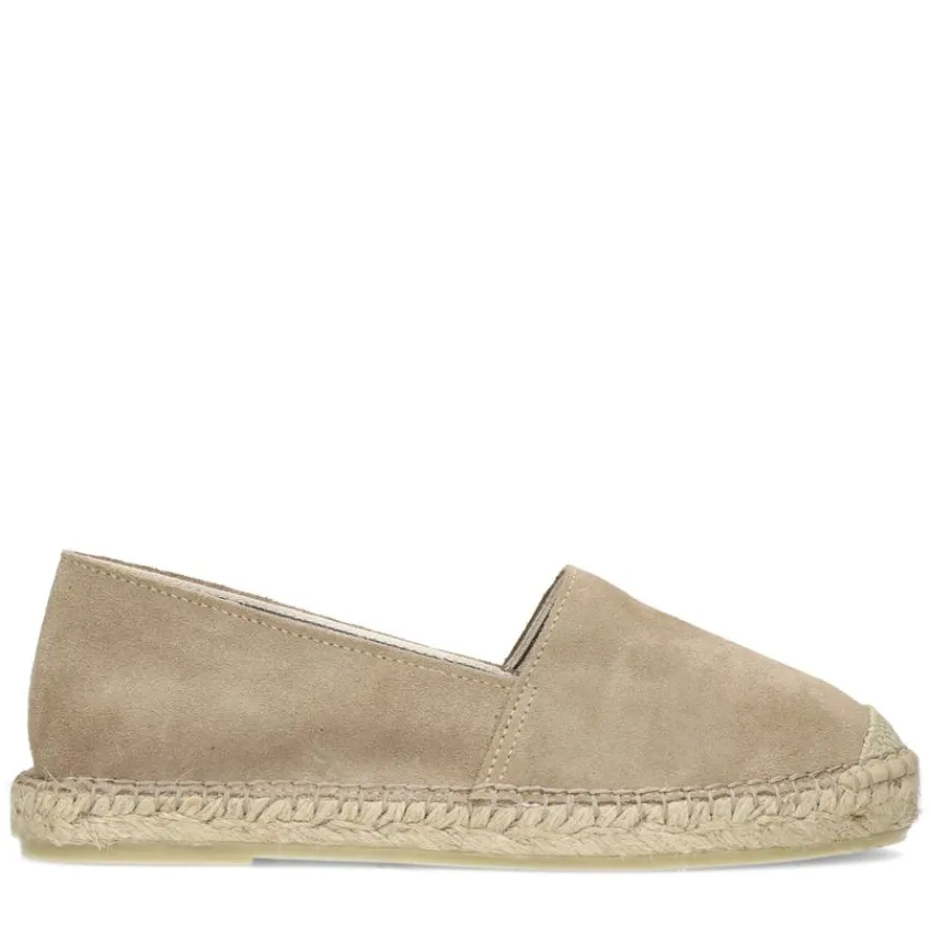 Manfield Beige suède espadrilles^DAMES Espadrilles