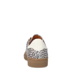 Manfield Beige suède leopard sneakers^DAMES Sneakers