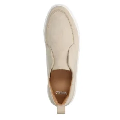 Manfield Beige suède loafer^Heren Loafers