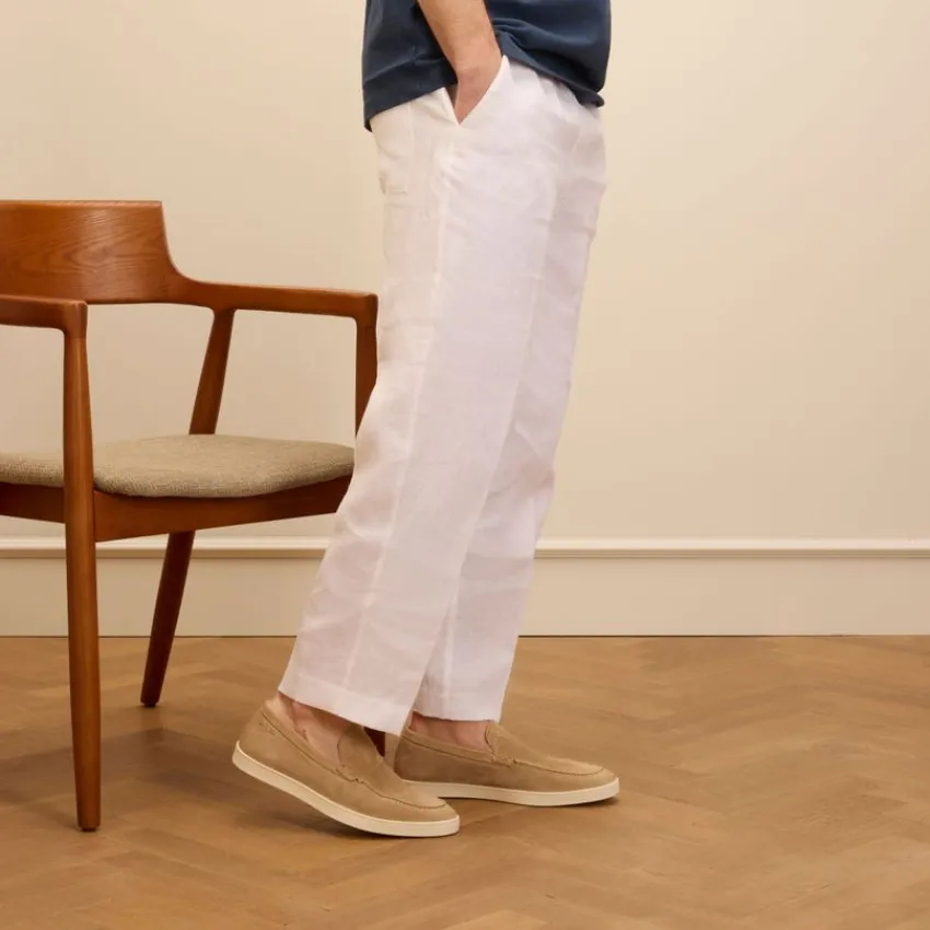 Van Lier Beige suède loafers^Heren Loafers