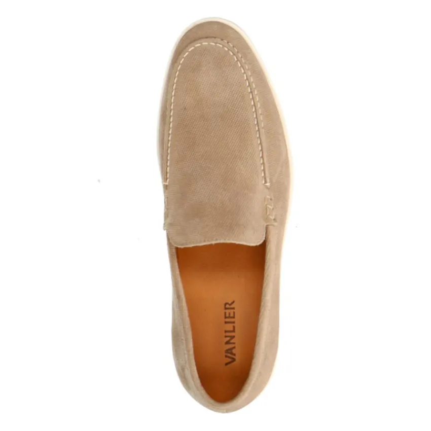 Van Lier Beige suède loafers^Heren Loafers