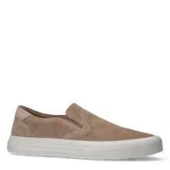 Manfield Beige suède loafers^Heren Loafers