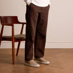 Manfield Beige suède loafers^Heren Loafers