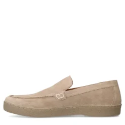 Manfield Beige suède loafers^Heren Loafers