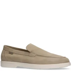 Manfield Beige suède loafers^Heren Loafers