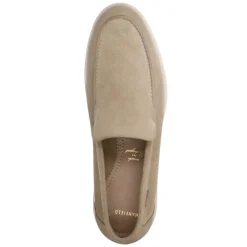 Manfield Beige suède loafers^Heren Loafers
