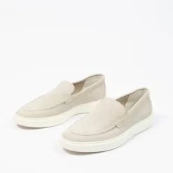 Manfield Beige suède loafers^Heren Loafers